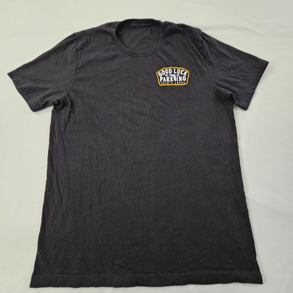 Good‎ Luck Parking Yain't Local Florida Black Short Sleeve Cotton T-Shirt Mens L